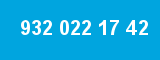 932 022 17 42 932 022 17 42
